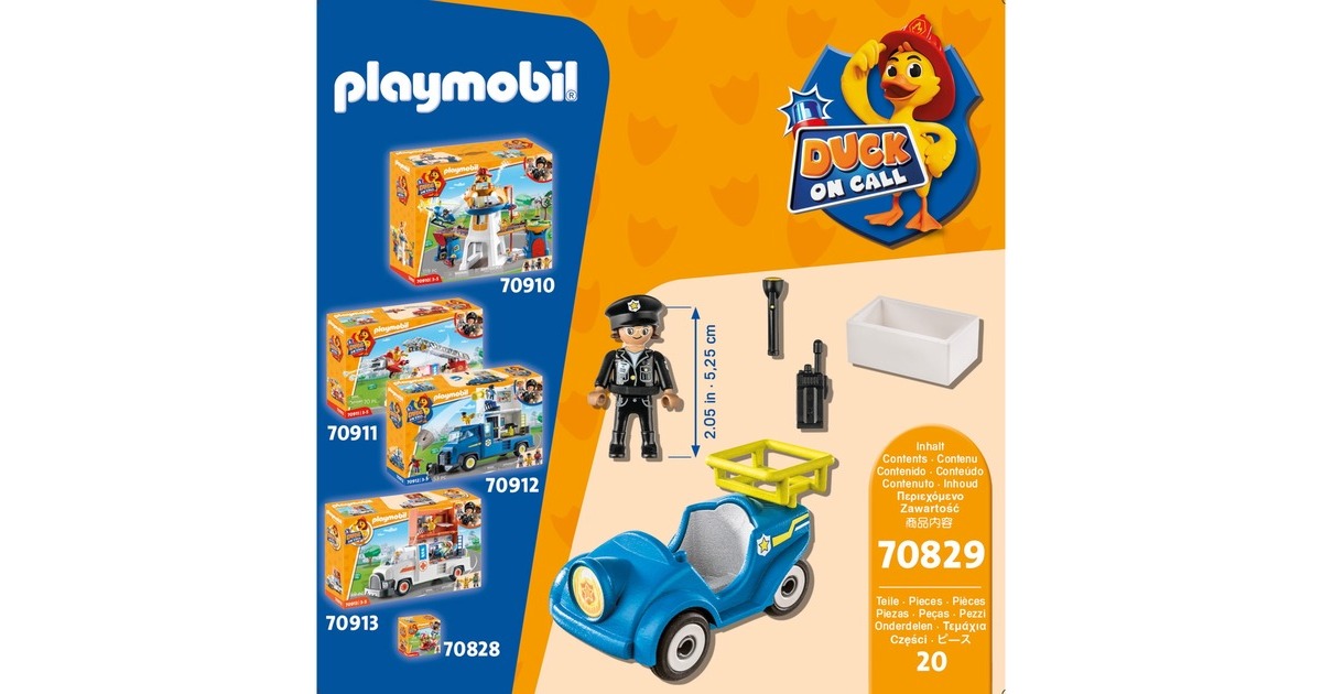 PLAYMOBIL 70829 DUCK ON CALL Mini-Auto Polizei, Konstruktionsspielzeug