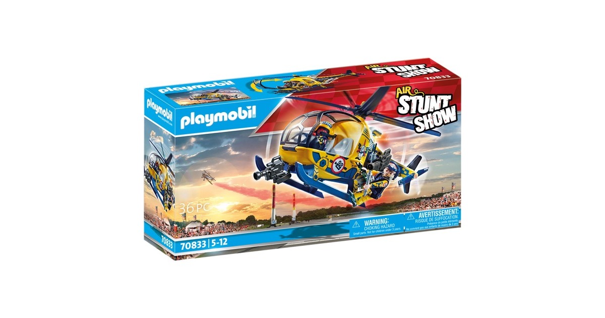 PLAYMOBIL 70833 Air Stuntshow Filmcrew-Helikopter, Konstruktionsspielzeug