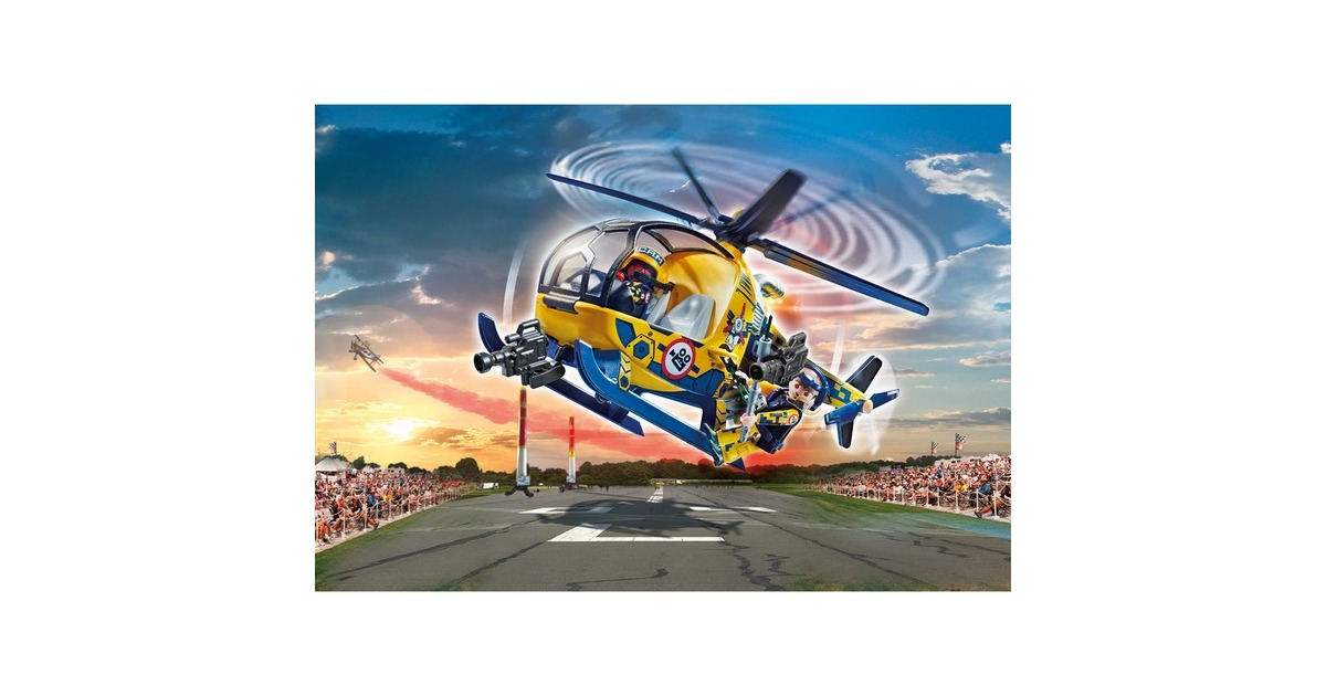 PLAYMOBIL 70833 Air Stuntshow Filmcrew-Helikopter, Konstruktionsspielzeug