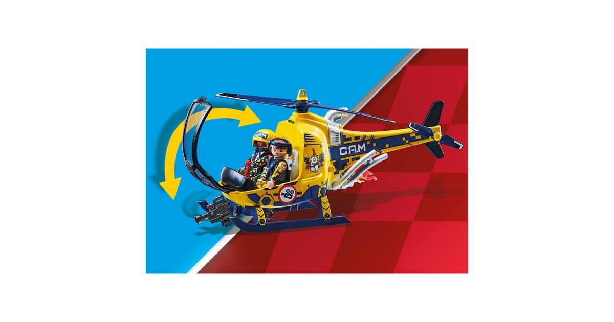PLAYMOBIL 70833 Air Stuntshow Filmcrew-Helikopter, Konstruktionsspielzeug