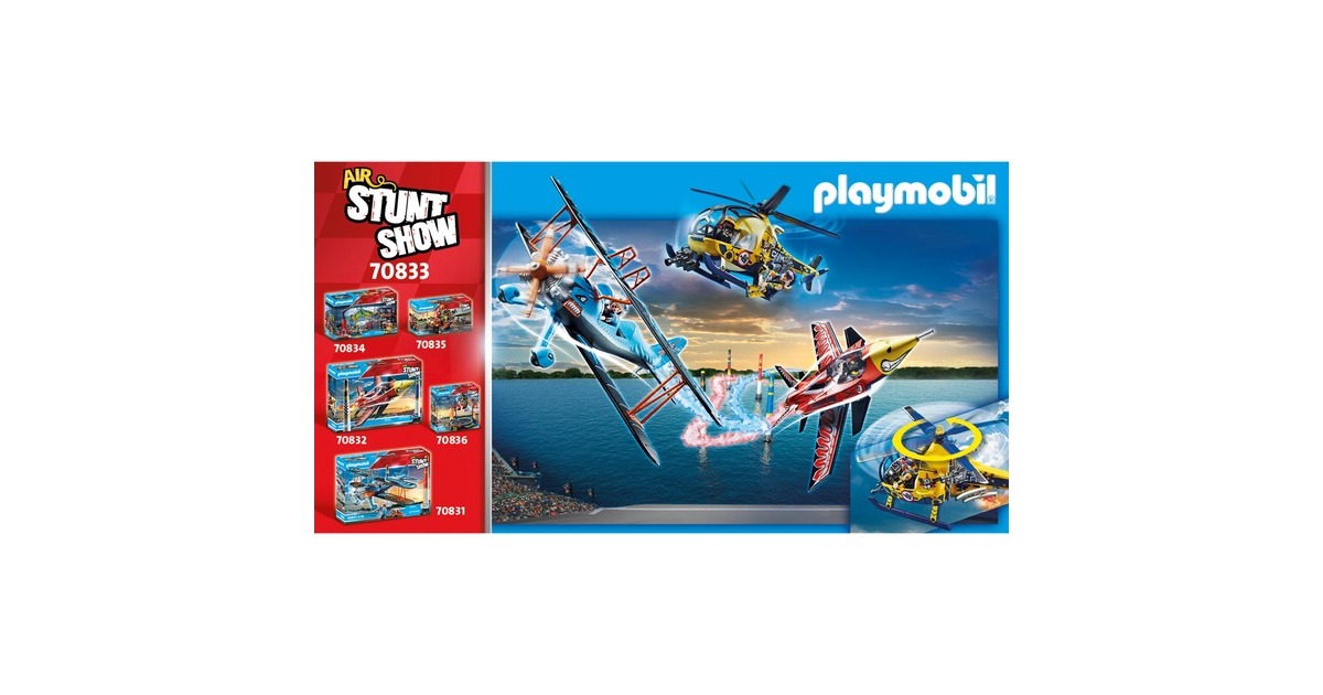 PLAYMOBIL 70833 Air Stuntshow Filmcrew-Helikopter, Konstruktionsspielzeug