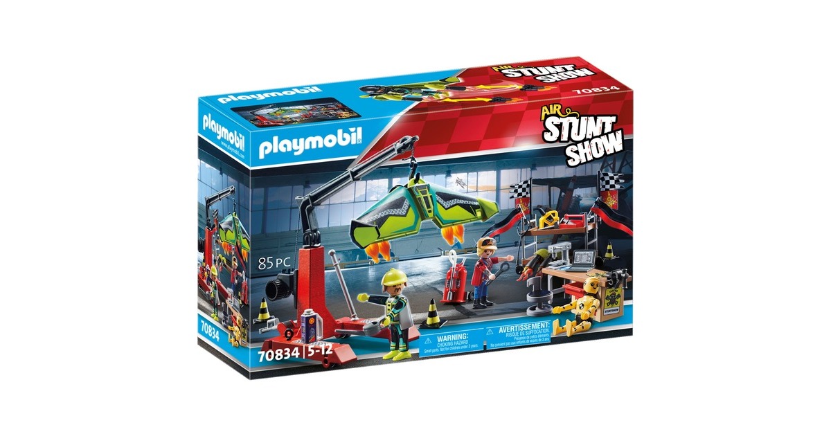 PLAYMOBIL 70834 Air Stuntshow Servicestation, Konstruktionsspielzeug