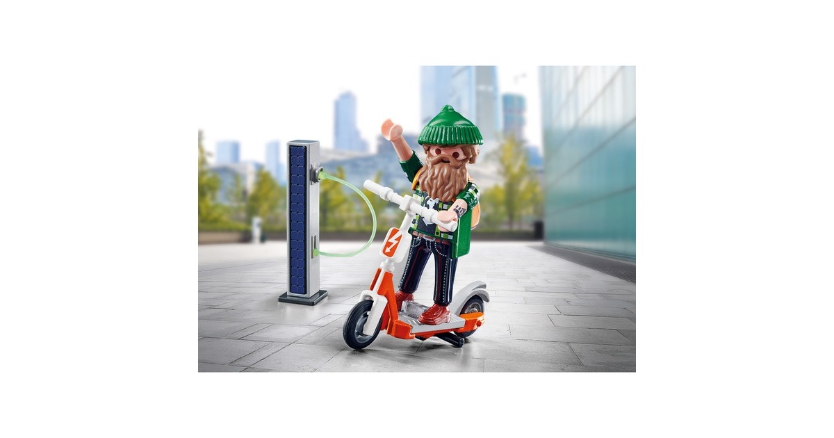 PLAYMOBIL 70873 specialPLUS Hipster mit E-Roller, Konstruktionsspielzeug