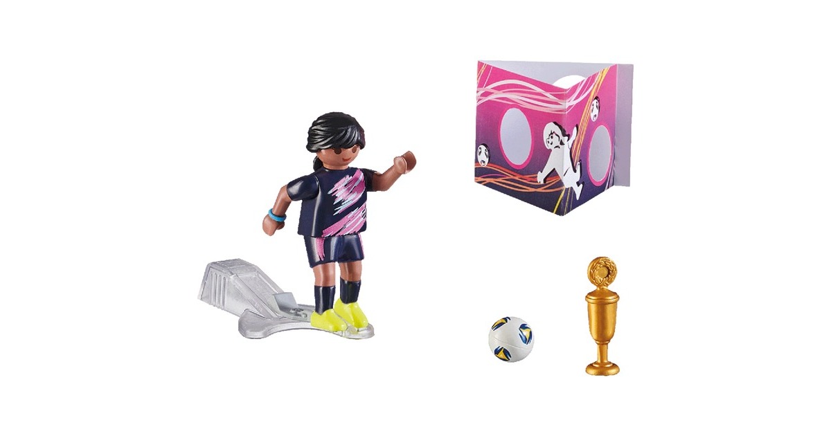 PLAYMOBIL 70875 specialPLUS Fußballerin mit Torwand, Konstruktionsspielzeug