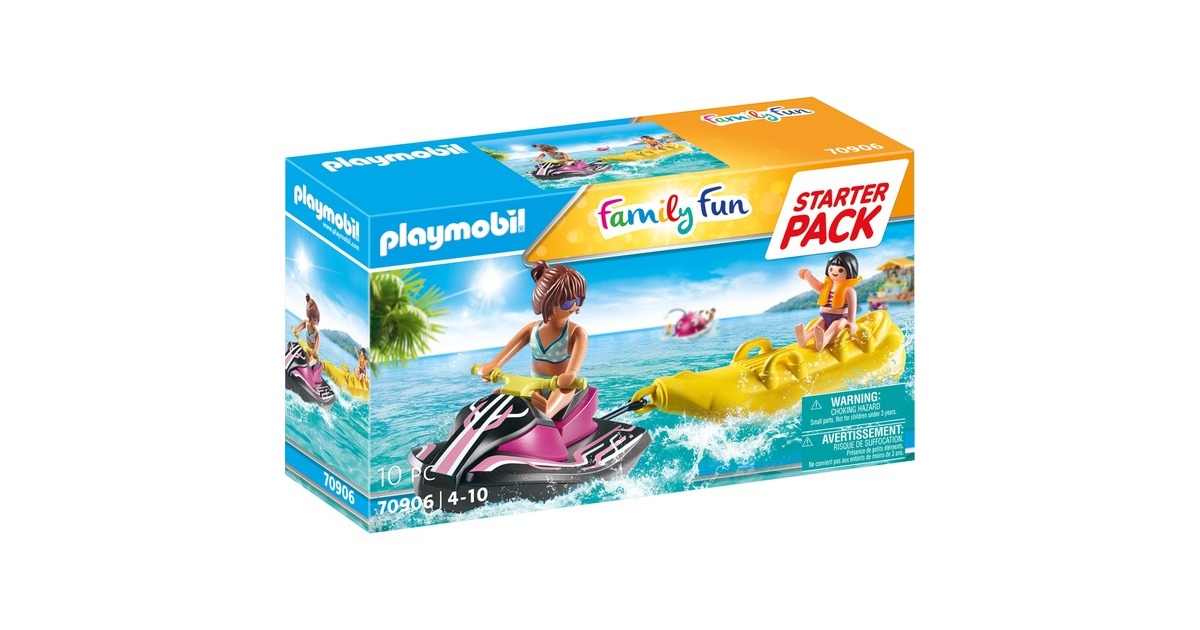 PLAYMOBIL 70906 Family Fun Starter Pack Wasserscooter mit Bananenboot, Konstruktionsspielzeug
