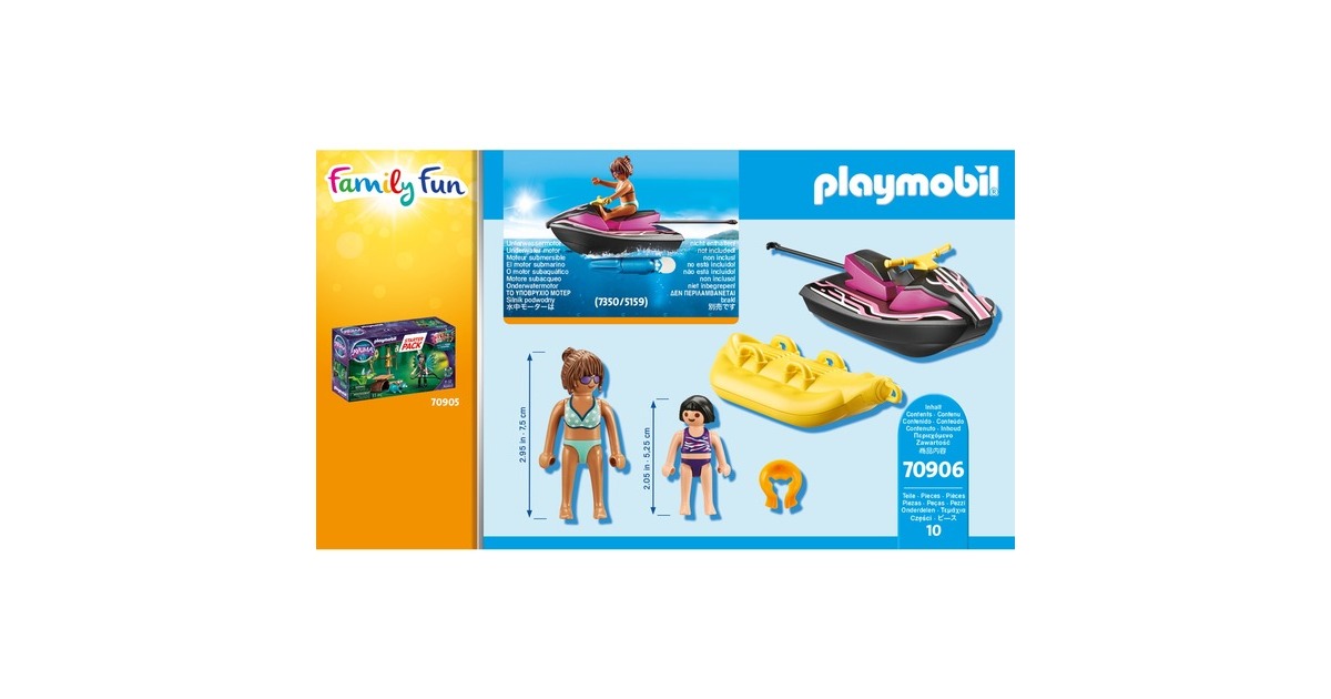 PLAYMOBIL 70906 Family Fun Starter Pack Wasserscooter mit Bananenboot, Konstruktionsspielzeug