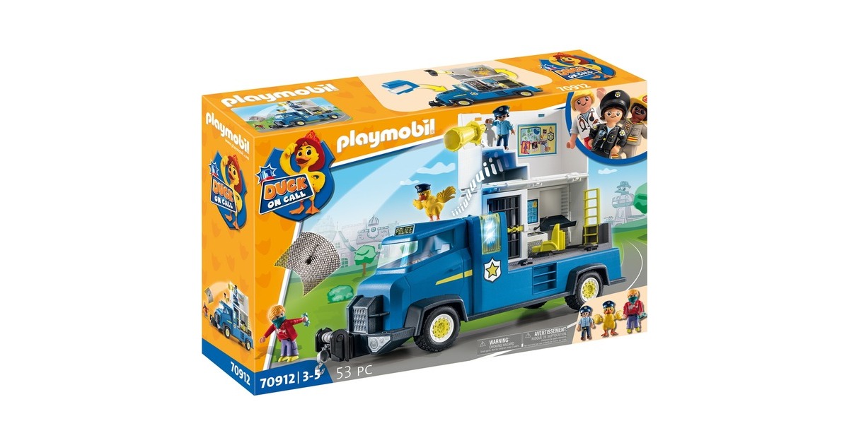 PLAYMOBIL 70912 DUCK ON CALL Polizei Truck, Konstruktionsspielzeug
