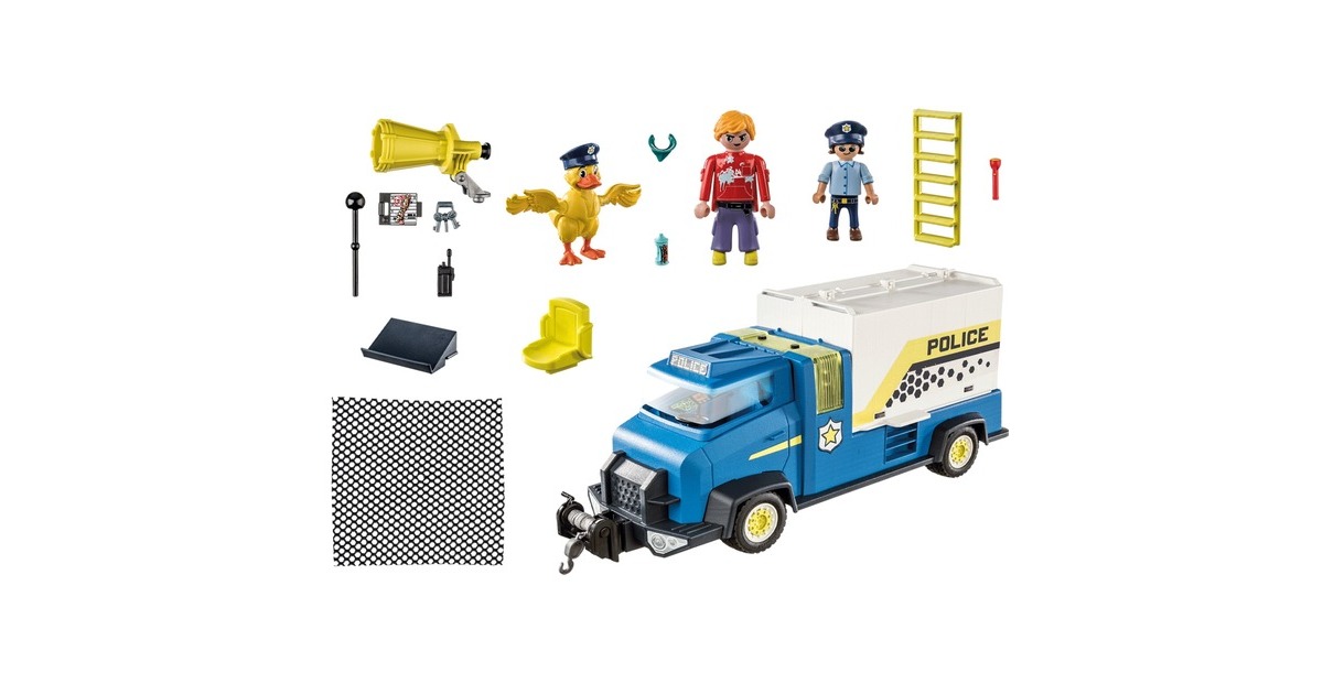 PLAYMOBIL 70912 DUCK ON CALL Polizei Truck, Konstruktionsspielzeug