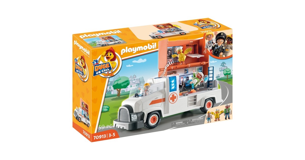 PLAYMOBIL 70913 DUCK ON CALL Notarzt Truck, Konstruktionsspielzeug