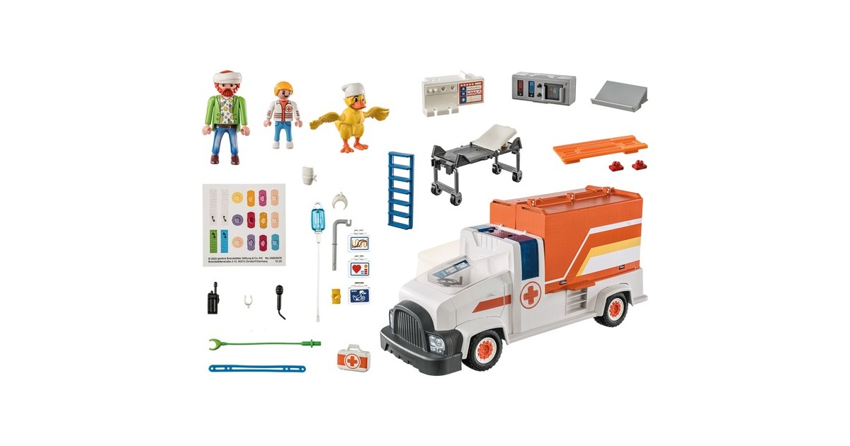 PLAYMOBIL 70913 DUCK ON CALL Notarzt Truck, Konstruktionsspielzeug