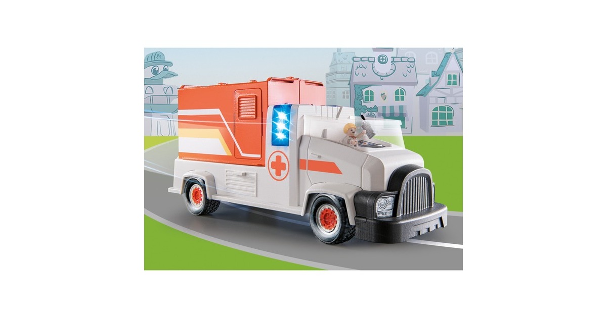 PLAYMOBIL 70913 DUCK ON CALL Notarzt Truck, Konstruktionsspielzeug