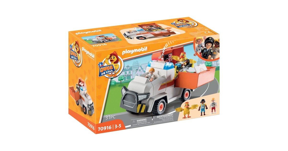 PLAYMOBIL 70916 DUCK ON CALL Notarzt Einsatzfahrzeug, Konstruktionsspielzeug