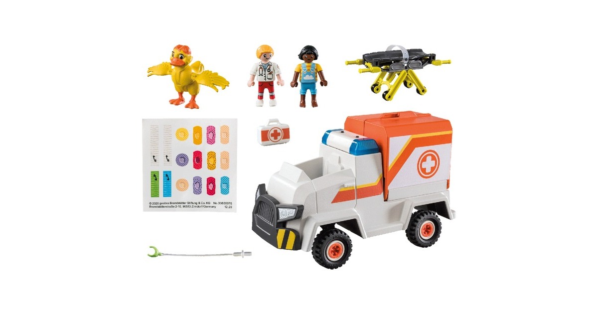 PLAYMOBIL 70916 DUCK ON CALL Notarzt Einsatzfahrzeug, Konstruktionsspielzeug