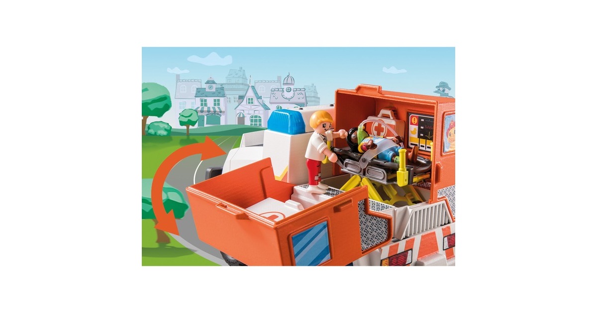PLAYMOBIL 70916 DUCK ON CALL Notarzt Einsatzfahrzeug, Konstruktionsspielzeug