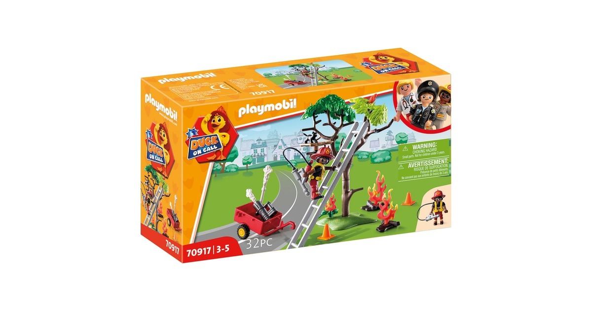 PLAYMOBIL 70917 DUCK ON CALL Feuerwehr Action. Rette die Katze!, Konstruktionsspielzeug