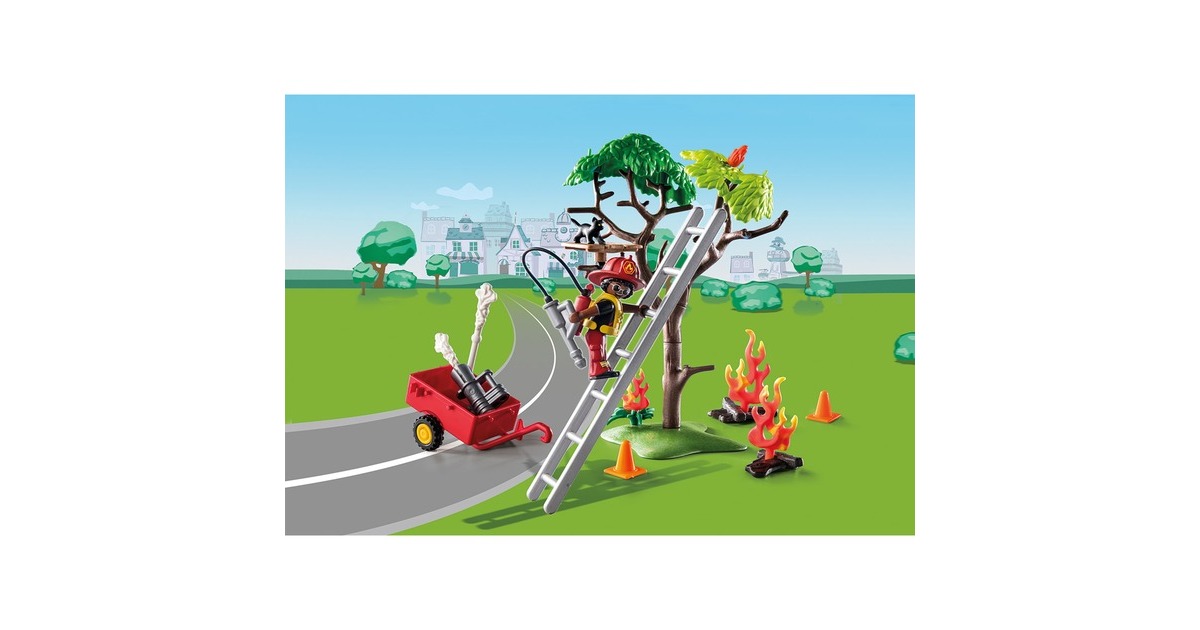 PLAYMOBIL 70917 DUCK ON CALL Feuerwehr Action. Rette die Katze!, Konstruktionsspielzeug