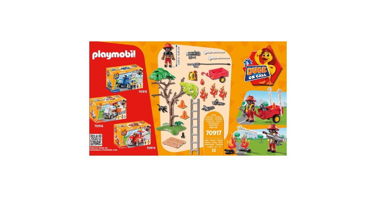 PLAYMOBIL 70917 DUCK ON CALL Feuerwehr Action. Rette die Katze!, Konstruktionsspielzeug