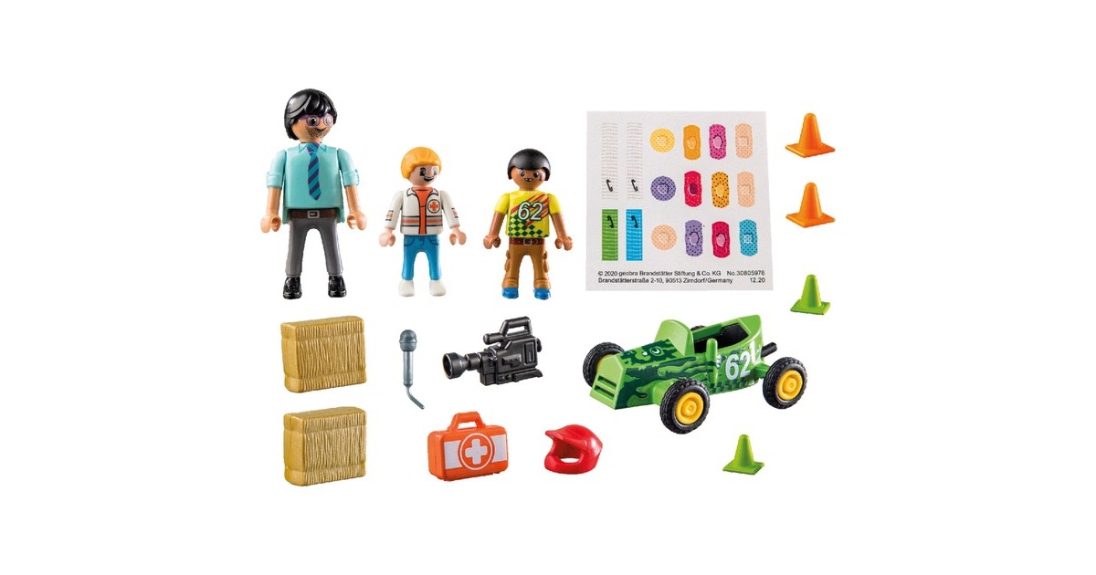 PLAYMOBIL 70919 DUCK ON CALL Notarzt Action. Hilf dem Rennfahrer!, Konstruktionsspielzeug