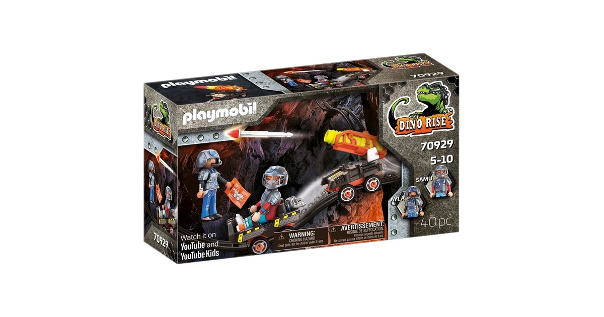 PLAYMOBIL 70929 Dino Rise Dino Mine Raketenkart, Konstruktionsspielzeug