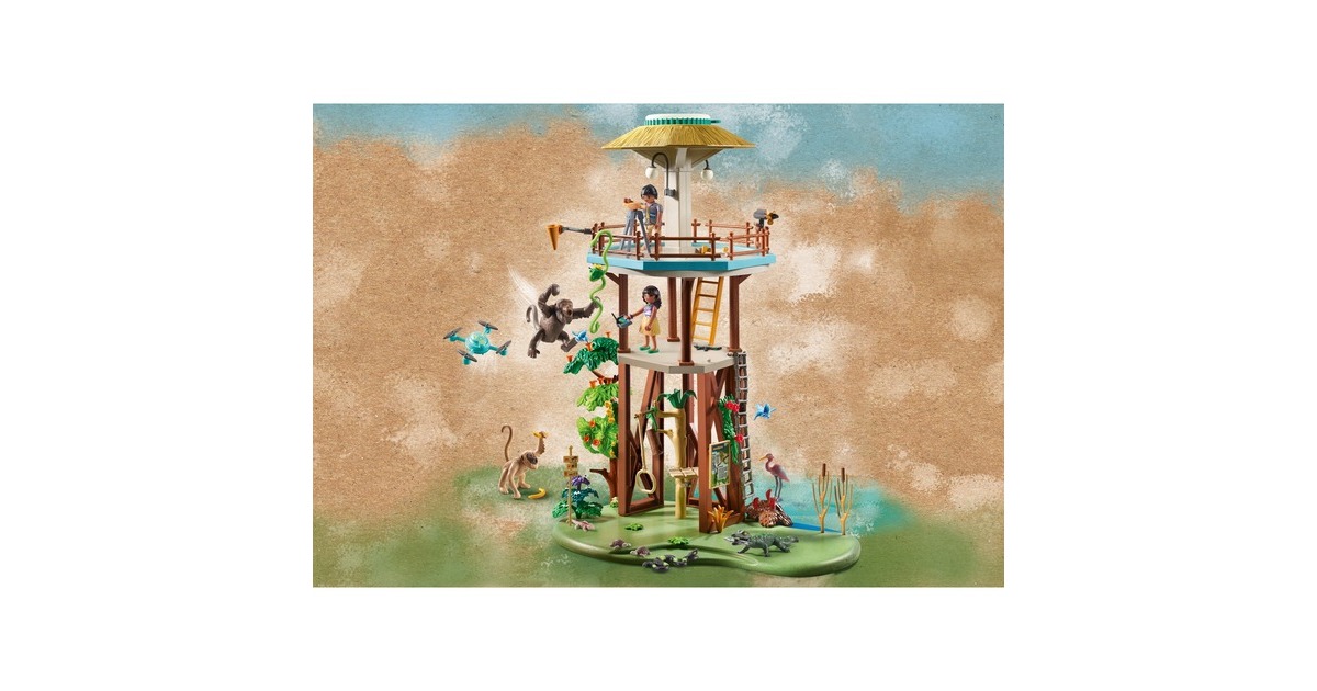 PLAYMOBIL 71008 Wiltopia Forschungsturm mit Kompass, Konstruktionsspielzeug