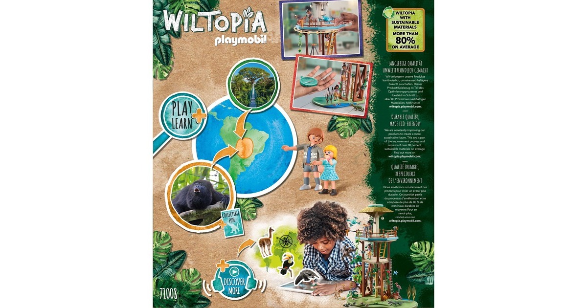 PLAYMOBIL 71008 Wiltopia Forschungsturm mit Kompass, Konstruktionsspielzeug