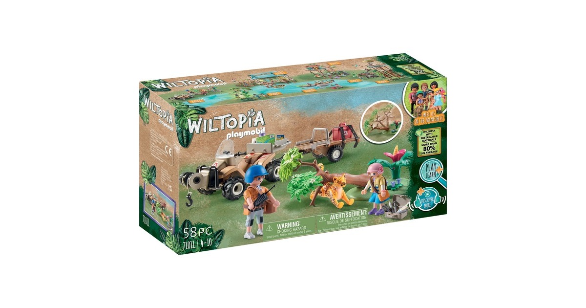 PLAYMOBIL 71011 Wiltopia Tierrettungs-Quad, Konstruktionsspielzeug