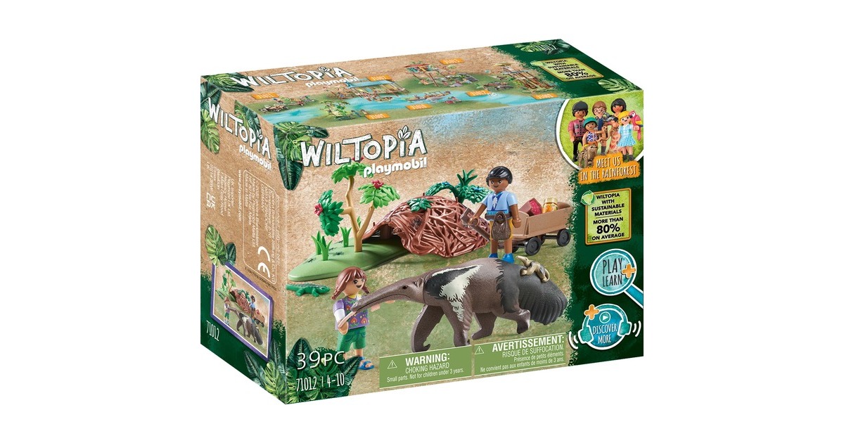 PLAYMOBIL 71012 Wiltopia Ameisenbärpflege, Konstruktionsspielzeug