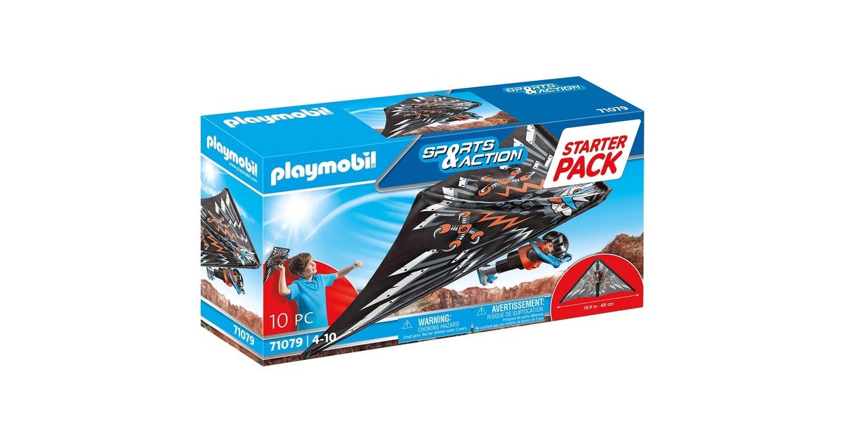 PLAYMOBIL 71079 Sports & Action Starter Pack Drachenflieger, Konstruktionsspielzeug