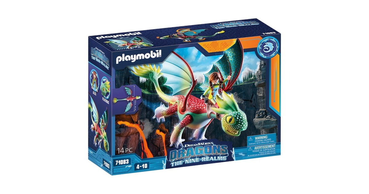 PLAYMOBIL 71083 Dragons: The Nine Realms - Feathers & Alex, Konstruktionsspielzeug