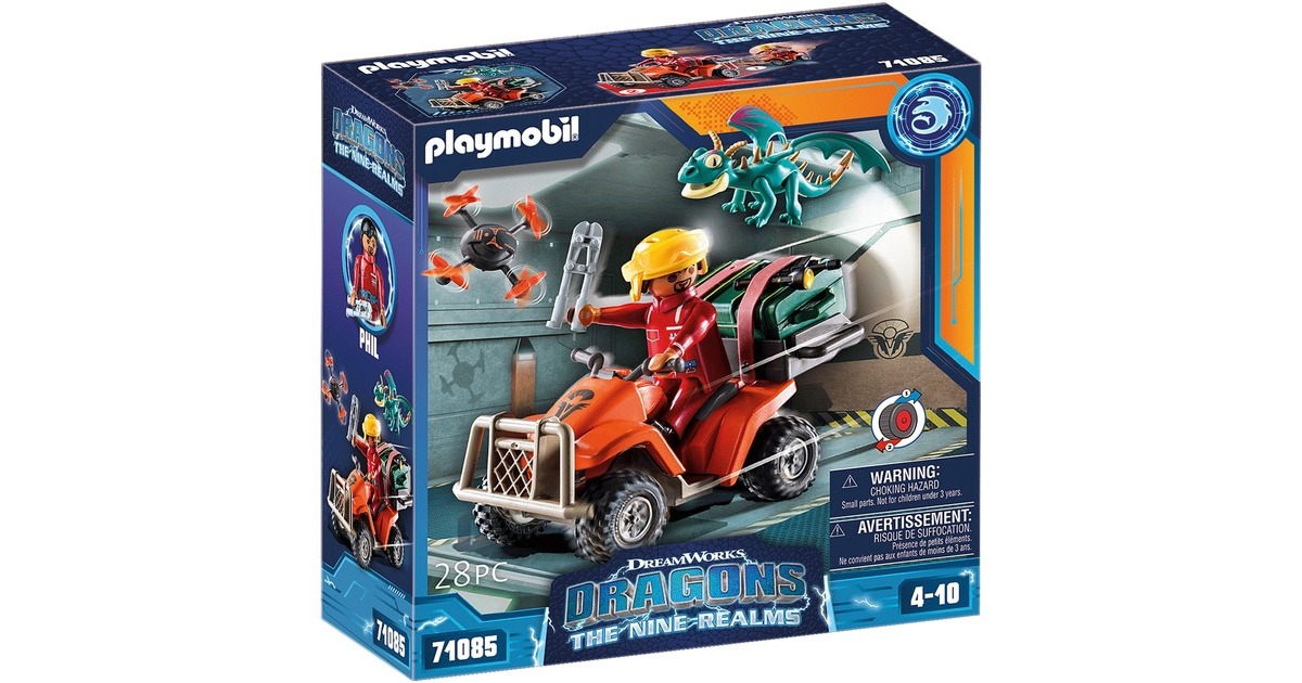 PLAYMOBIL 71085 Dragons: The Nine Realms - Icaris Quad & Phil, Konstruktionsspielzeug