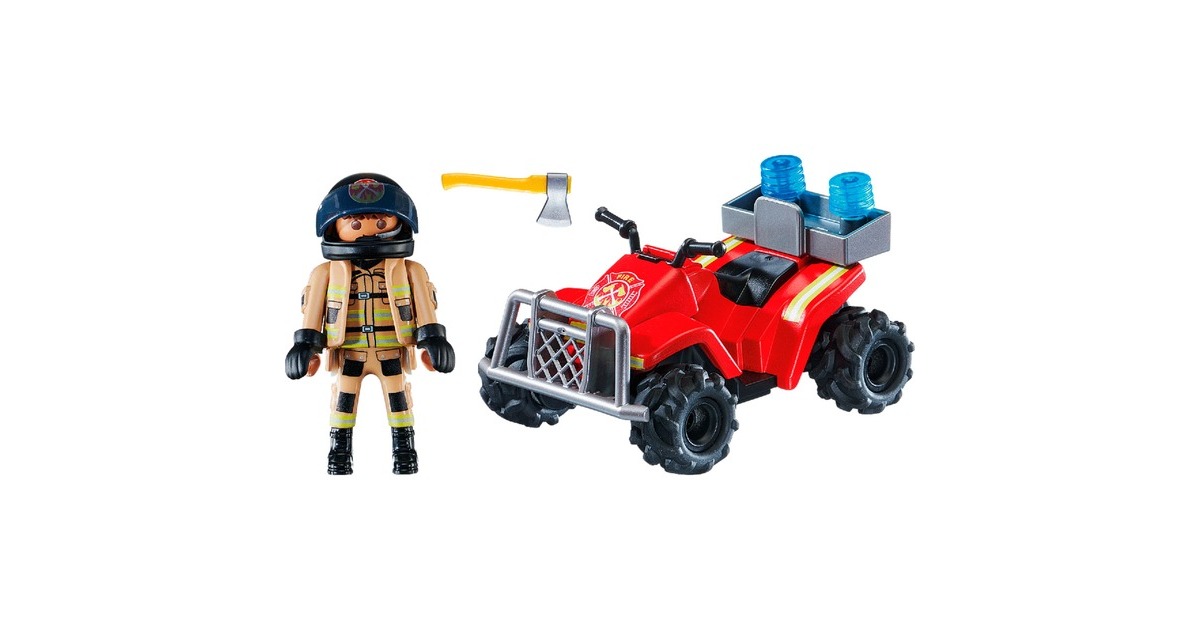 PLAYMOBIL 71090 City Action - Feuerwehr-Speed Quad, Konstruktionsspielzeug