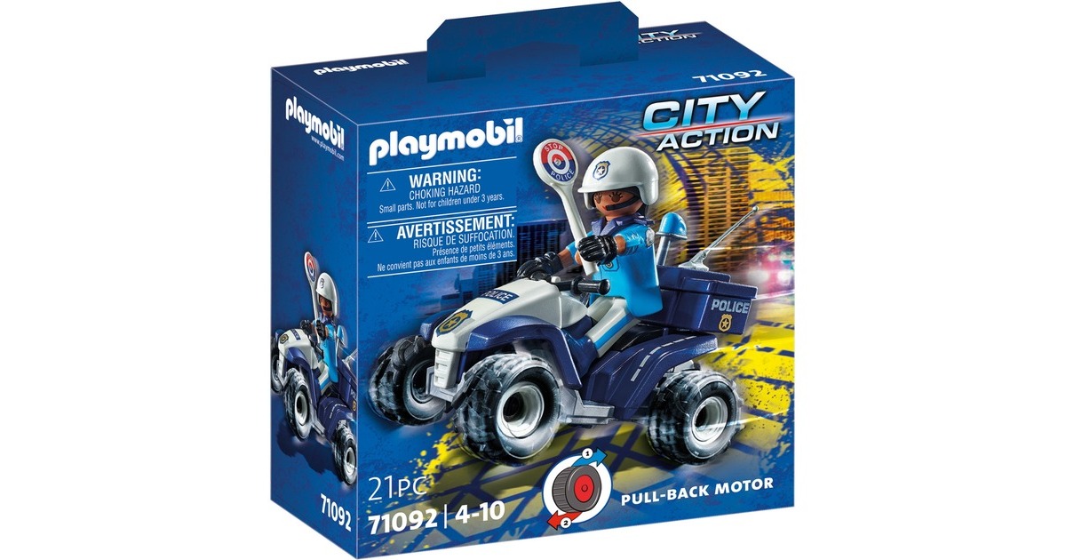 PLAYMOBIL 71092 City Action Polizei-Speed Quad, Konstruktionsspielzeug