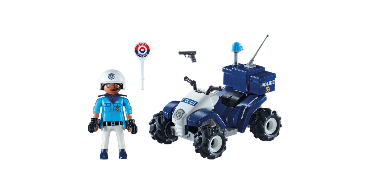 PLAYMOBIL 71092 City Action Polizei-Speed Quad, Konstruktionsspielzeug