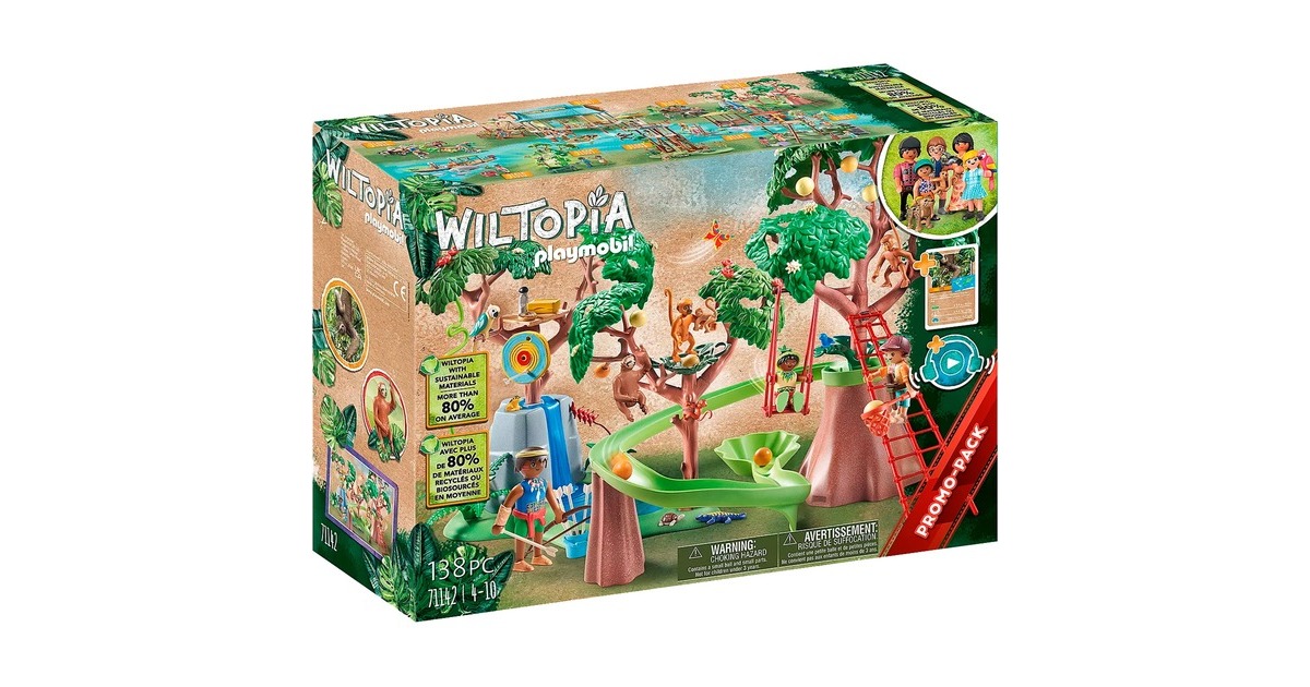 PLAYMOBIL 71142 Wiltopia - Tropischer Dschungel-Spielplatz, Konstruktionsspielzeug