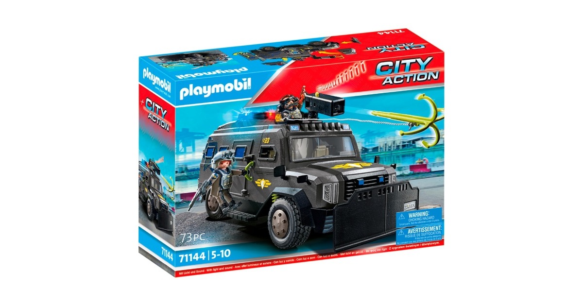 PLAYMOBIL 71144 City Action SWAT-Geländefahrzeug, Konstruktionsspielzeug