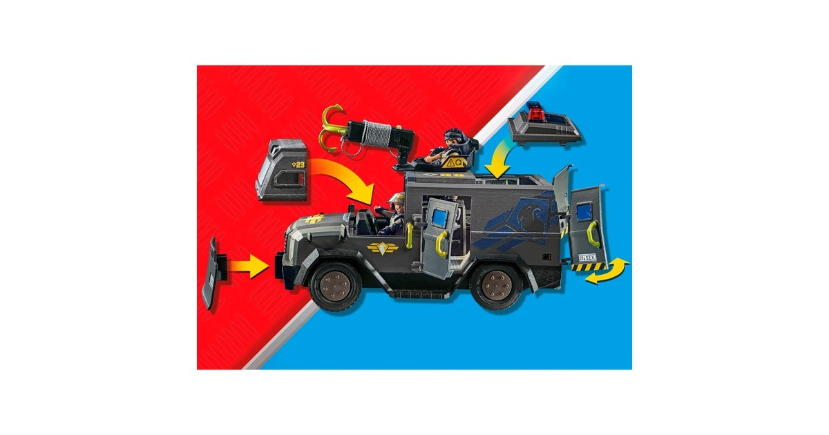 PLAYMOBIL 71144 City Action SWAT-Geländefahrzeug, Konstruktionsspielzeug