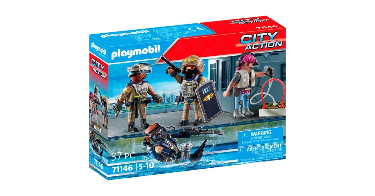 PLAYMOBIL 71146 City Action SWAT-Figurenset, Konstruktionsspielzeug