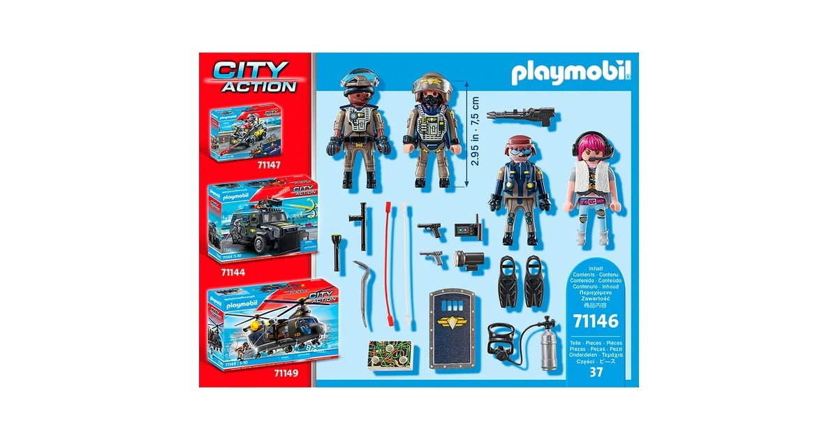 PLAYMOBIL 71146 City Action SWAT-Figurenset, Konstruktionsspielzeug