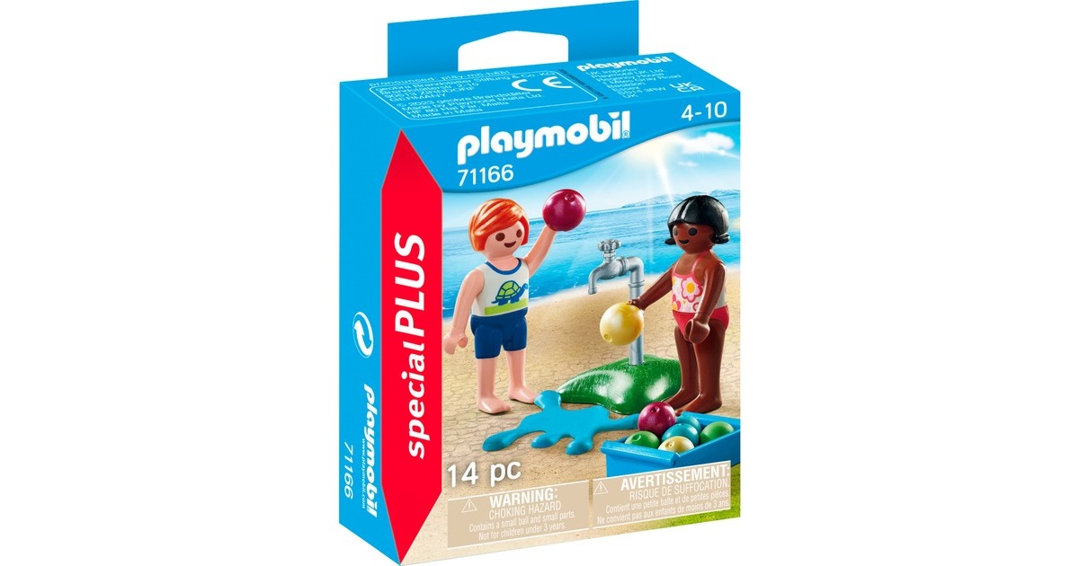 PLAYMOBIL 71166 specialPLUS Kinder mit Wasserballons, Konstruktionsspielzeug