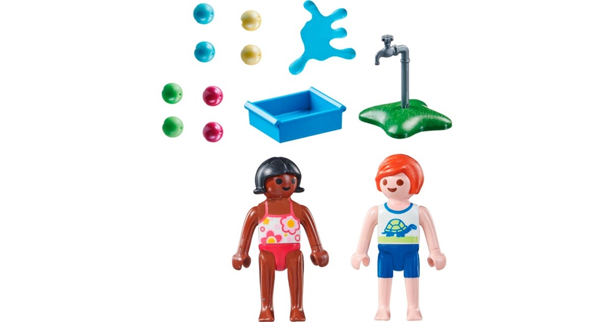 PLAYMOBIL 71166 specialPLUS Kinder mit Wasserballons, Konstruktionsspielzeug