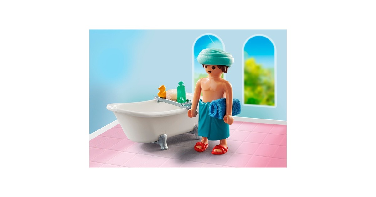 PLAYMOBIL 71167 specialPLUS Mann in der Badewanne, Konstruktionsspielzeug