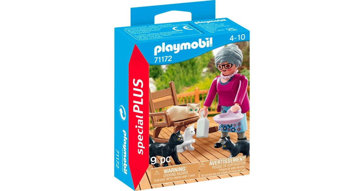 PLAYMOBIL 71172 specialPLUS Oma mit Katzen, Konstruktionsspielzeug