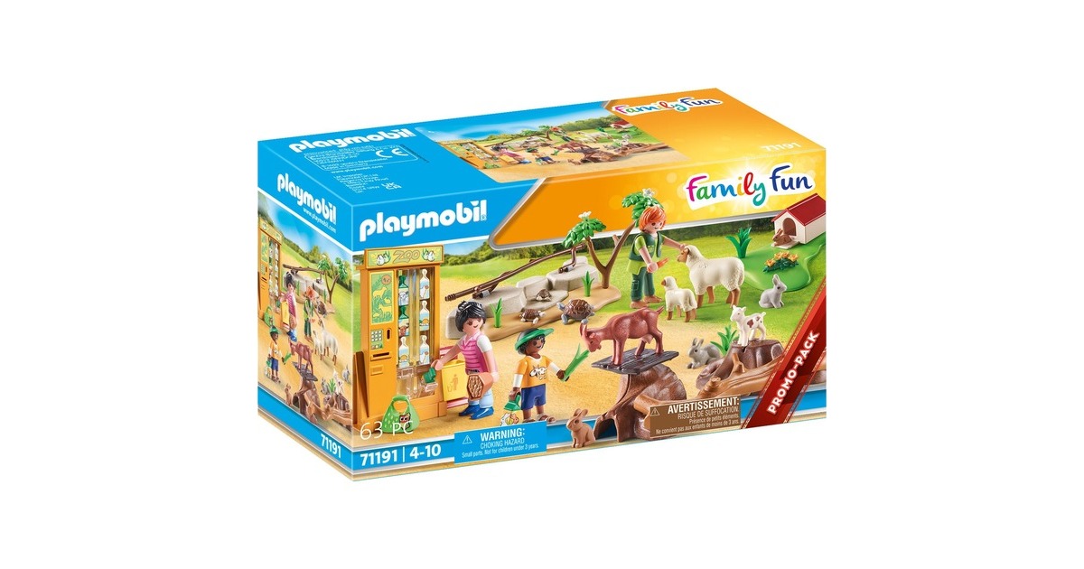 PLAYMOBIL 71191 Family Fun Streichelzoo, Konstruktionsspielzeug