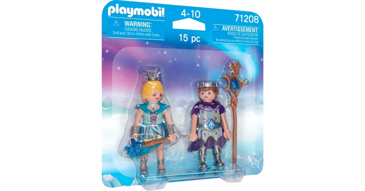 PLAYMOBIL 71208 DuoPack Eisprinzessin und Eisprinz, Konstruktionsspielzeug