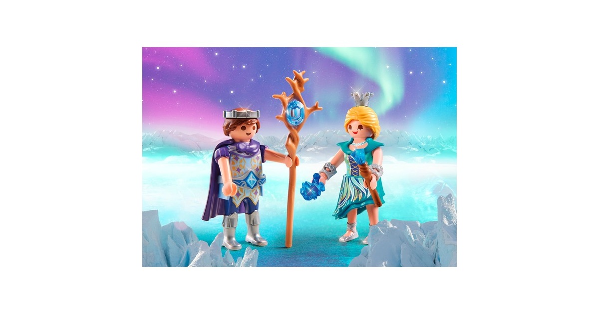 PLAYMOBIL 71208 DuoPack Eisprinzessin und Eisprinz, Konstruktionsspielzeug