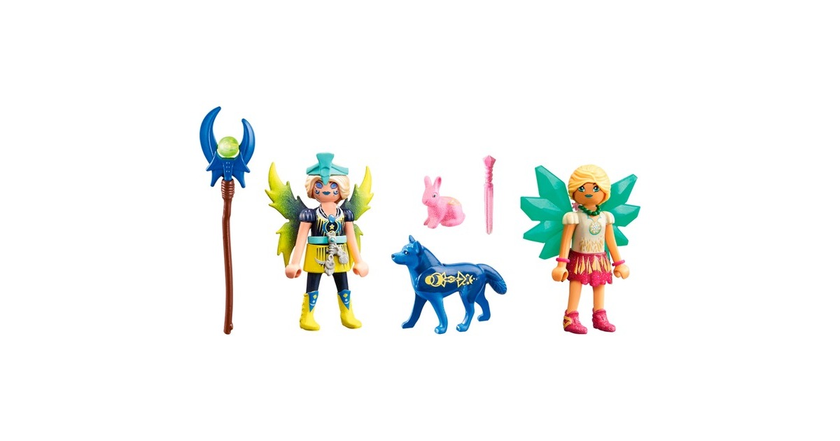 PLAYMOBIL 71236 Ayuma - Crystal- und Moon Fairy mit Seelentieren, Konstruktionsspielzeug
