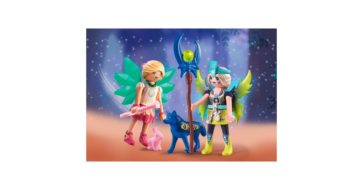 PLAYMOBIL 71236 Ayuma - Crystal- und Moon Fairy mit Seelentieren, Konstruktionsspielzeug