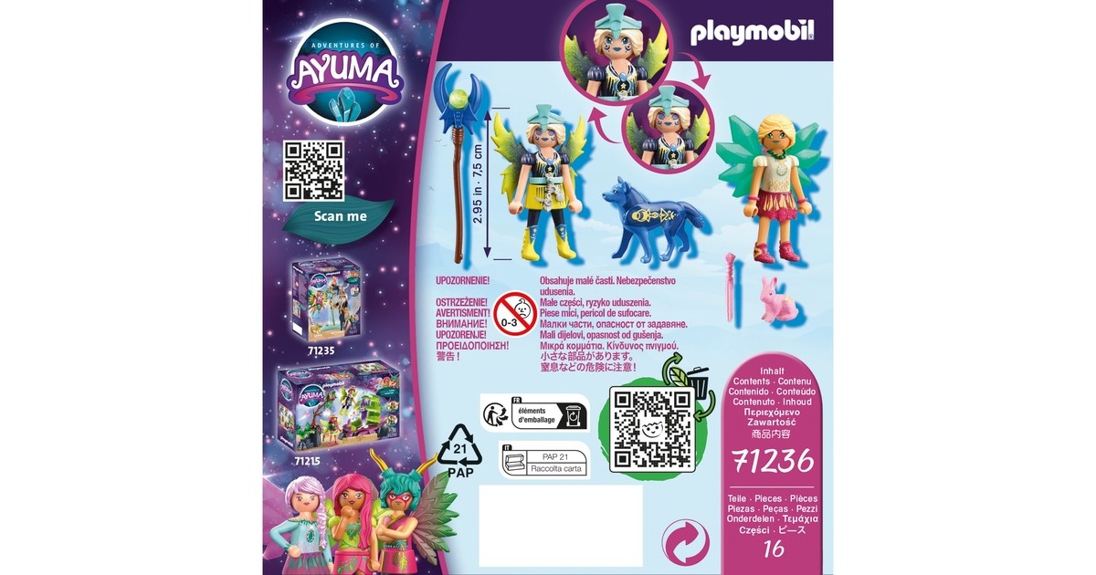 PLAYMOBIL 71236 Ayuma - Crystal- und Moon Fairy mit Seelentieren, Konstruktionsspielzeug