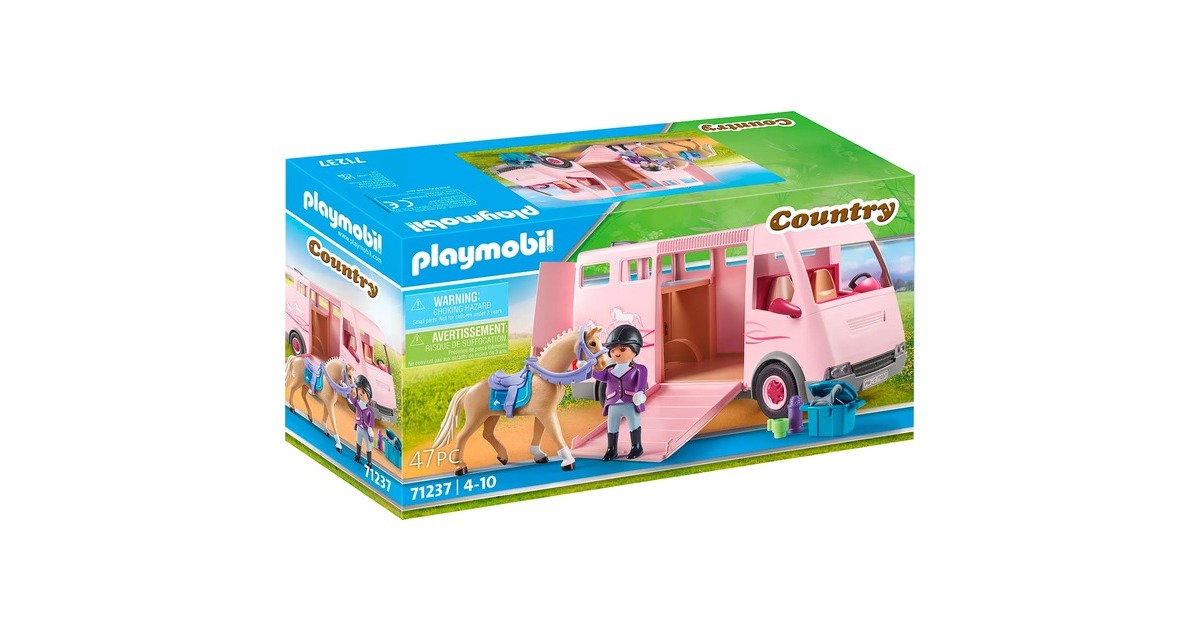 PLAYMOBIL 71237 Pferdetransporter, Konstruktionsspielzeug