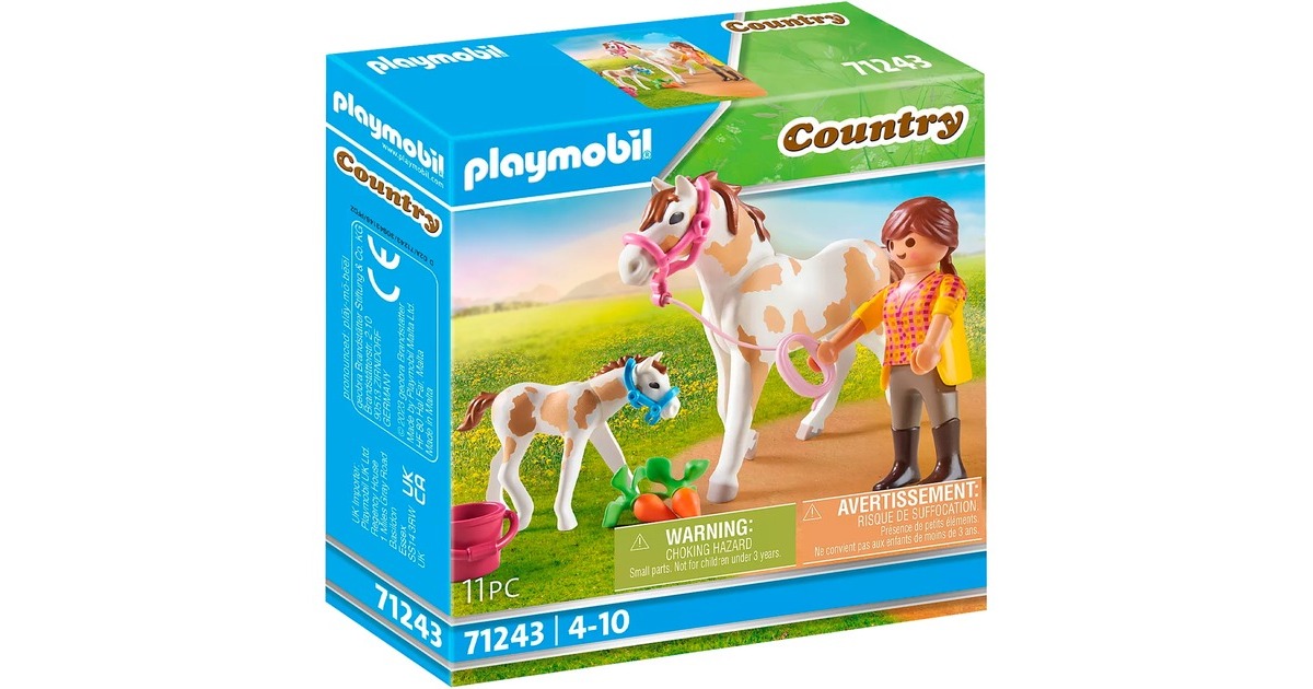 PLAYMOBIL 71243 Pferd mit Fohlen, Konstruktionsspielzeug